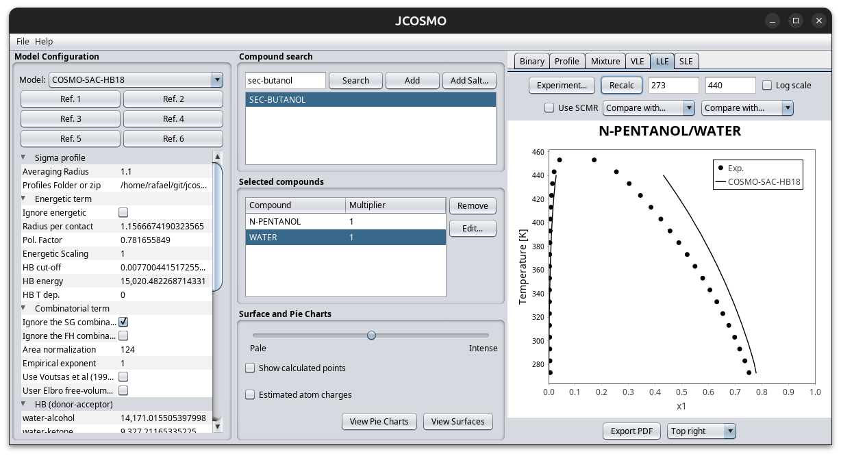 JCOSMO Initial Screen