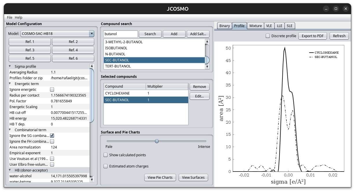 JCOSMO Initial Screen