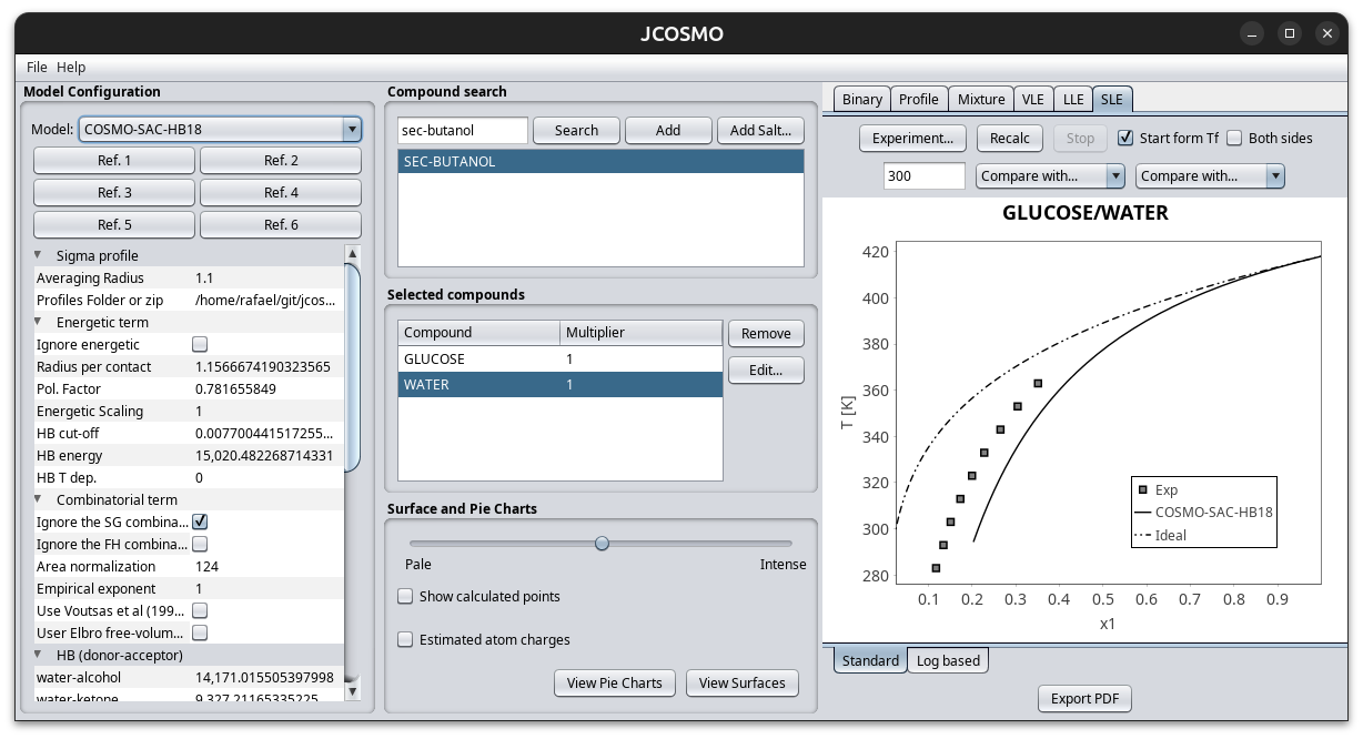 JCOSMO Initial Screen