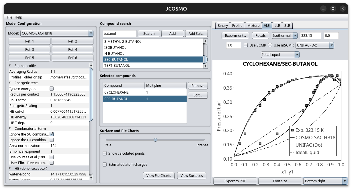 JCOSMO Initial Screen