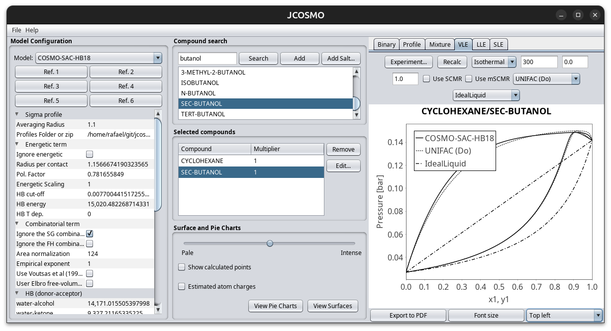 JCOSMO Initial Screen